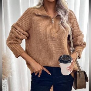 BOGO❗️High neck quarter zip sweater